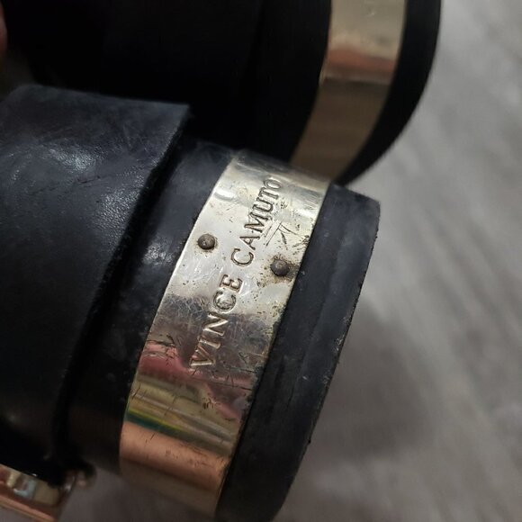 Vince Camuto Black Nubuk Leather Harness Boots 6.5 - Picture 6 of 10